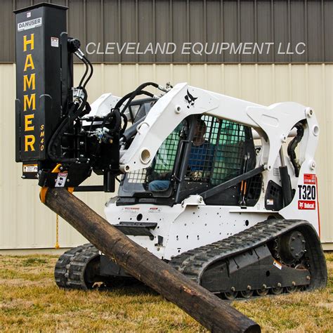 danuser hammer sm40 skid steer post driver|hammer post driver for sale.